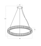 Glamour pendant lamps - Azzardo SPARK Pendant 80 DIMM CH Chrome/Transparent 1xLED Dimmable Option AZ5791 - product 2