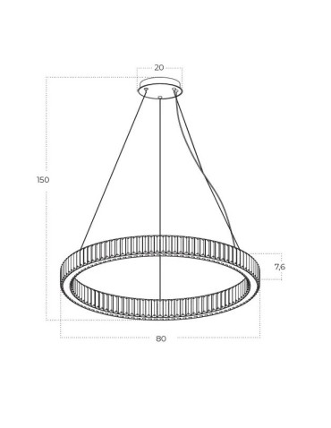 Azzardo SPARK Pendant 80 DIMM CH Chrome/Transparent 1xLED Dimmable Option AZ5791 - product 2
