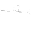 Wall lamps over a painting - Nowodvorski VAN GOGH LED L Wall Sconces Max wattage 18W LED 3000K White 10290 - product 2