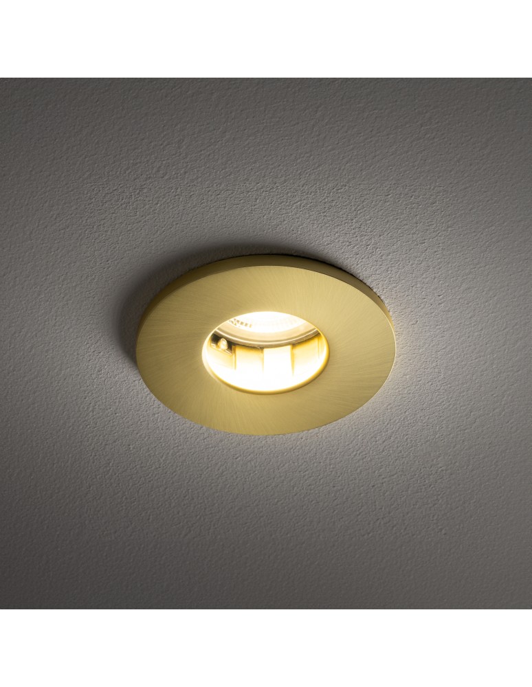 Round flush-mounted lamps - Nowodvorski ACRE Concealed Max wattage 15W only LED GU10 IP44/20 Brass 10711 - product kolory-swiatla.pl 2