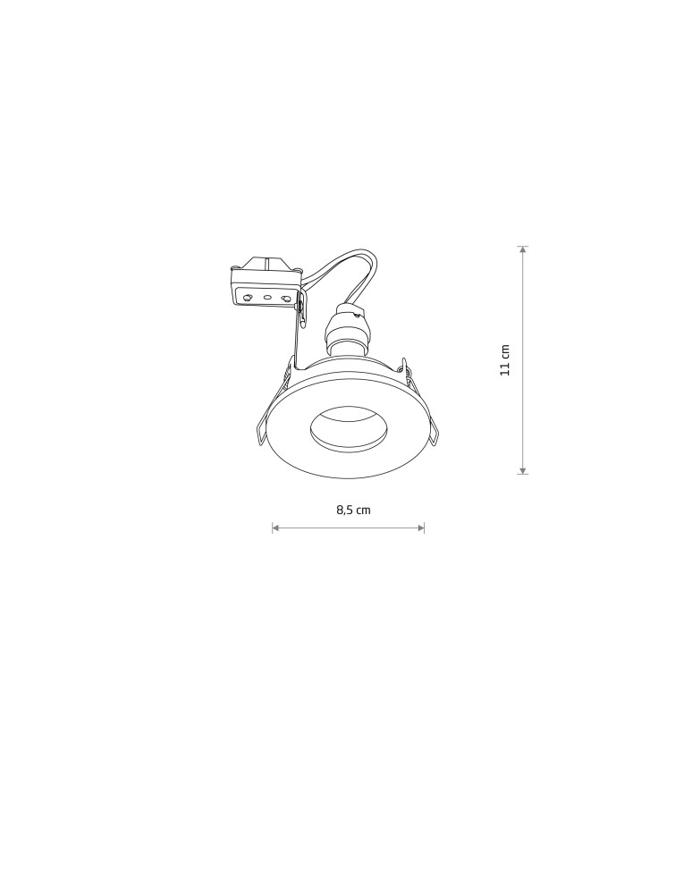 Round flush-mounted lamps - Nowodvorski ACRE Concealed Max wattage 15W only LED GU10 IP44/20 Brass 10711 - product kolory-swiatla.pl 6
