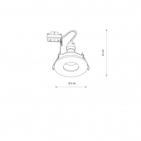 Nowodvorski ACRE Downlights Podtynkowa Max moc 15W only LED GU10 Mosiądz 10711