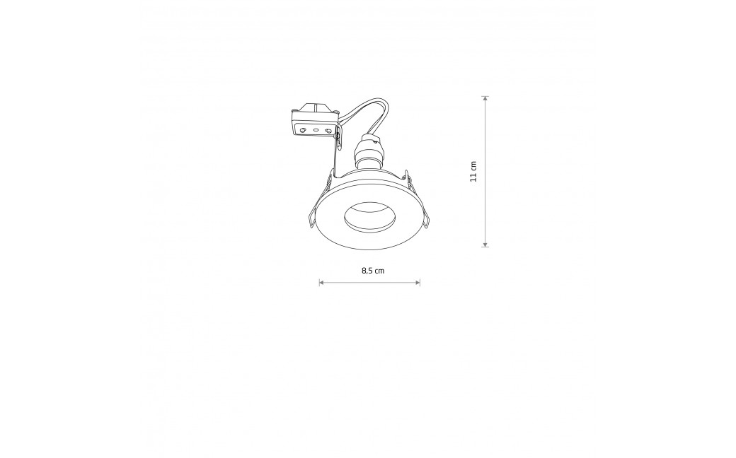 Nowodvorski ACRE Downlights Podtynkowa Max moc 15W only LED GU10 Mosiądz 10711