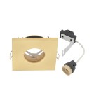 Square flush-mounted lamps - Nowodvorski BAHIA Concealed Max wattage 15W only LED GU10 IP44/20 Brass 10712 - product 5