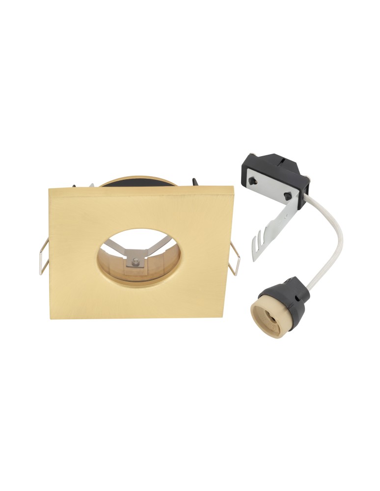 Square flush-mounted lamps - Nowodvorski BAHIA Concealed Max wattage 15W only LED GU10 IP44/20 Brass 10712 - product kolory-swiatla.pl 5
