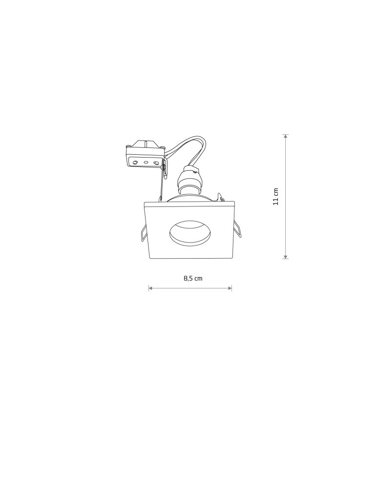 Square flush-mounted lamps - Nowodvorski BAHIA Concealed Max wattage 15W only LED GU10 IP44/20 Brass 10712 - product kolory-swiatla.pl 6