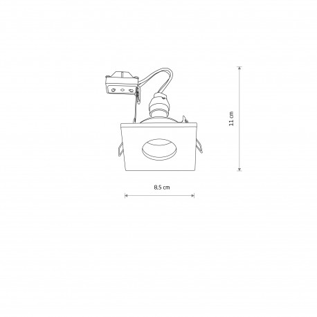 Nowodvorski BAHIA Downlights Podtynkowa Max moc 15W only LED GU10 Mosiądz 10712