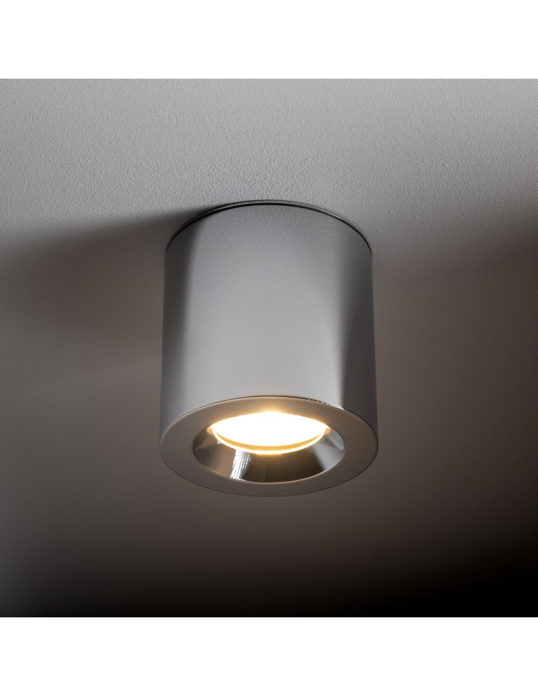 Hermetic ceiling luminaires - Nowodvorski CEARA Surface-mounted Max wattage 15W only LED GU10 IP44 Chrome 10713 - product kolory-swiatla.pl 2
