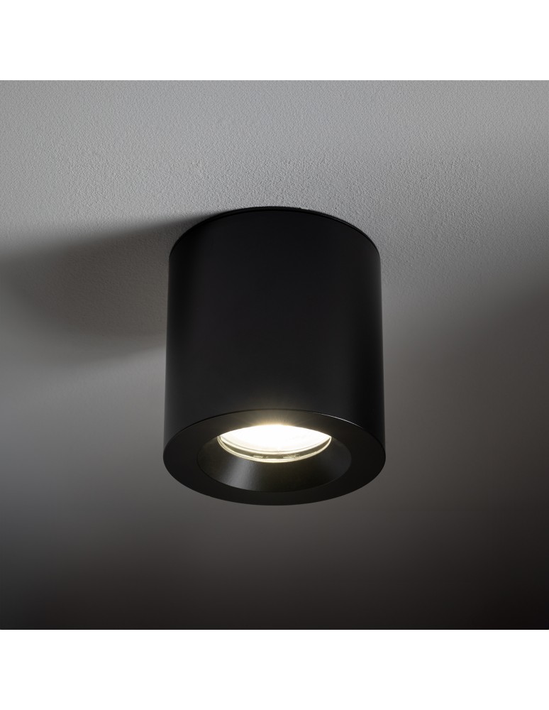 Hermetic ceiling luminaires - Nowodvorski CEARA Surface-mounted Max wattage 15W only LED GU10 IP44 Black 10714 - product kolory-swiatla.pl 2