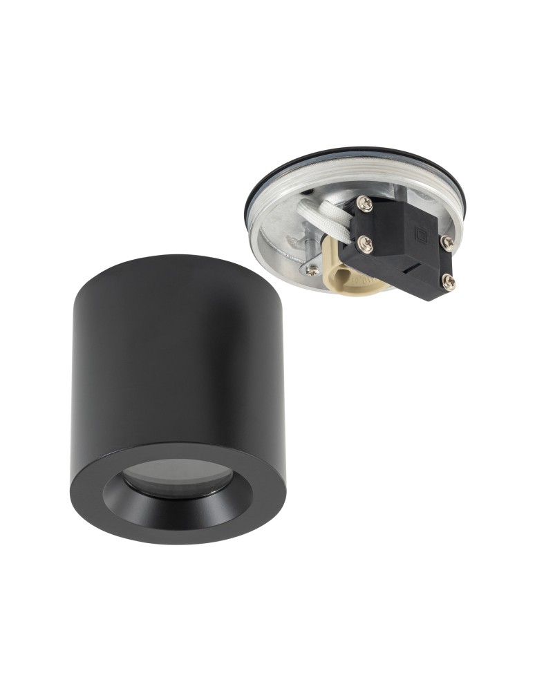 Hermetic ceiling luminaires - Nowodvorski CEARA Surface-mounted Max wattage 15W only LED GU10 IP44 Black 10714 - product kolory-swiatla.pl 5
