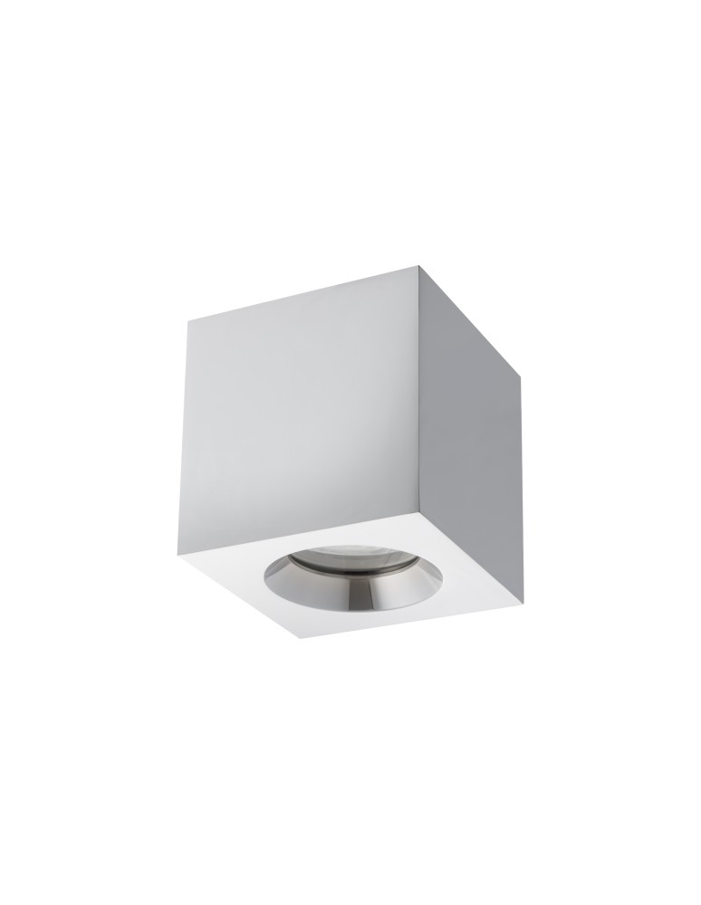 Hermetic ceiling luminaires - Nowodvorski PARANA Surface-mounted Max wattage 15W only LED GU10 IP44 Chrome 10717 - product kolory-swiatla.pl 1