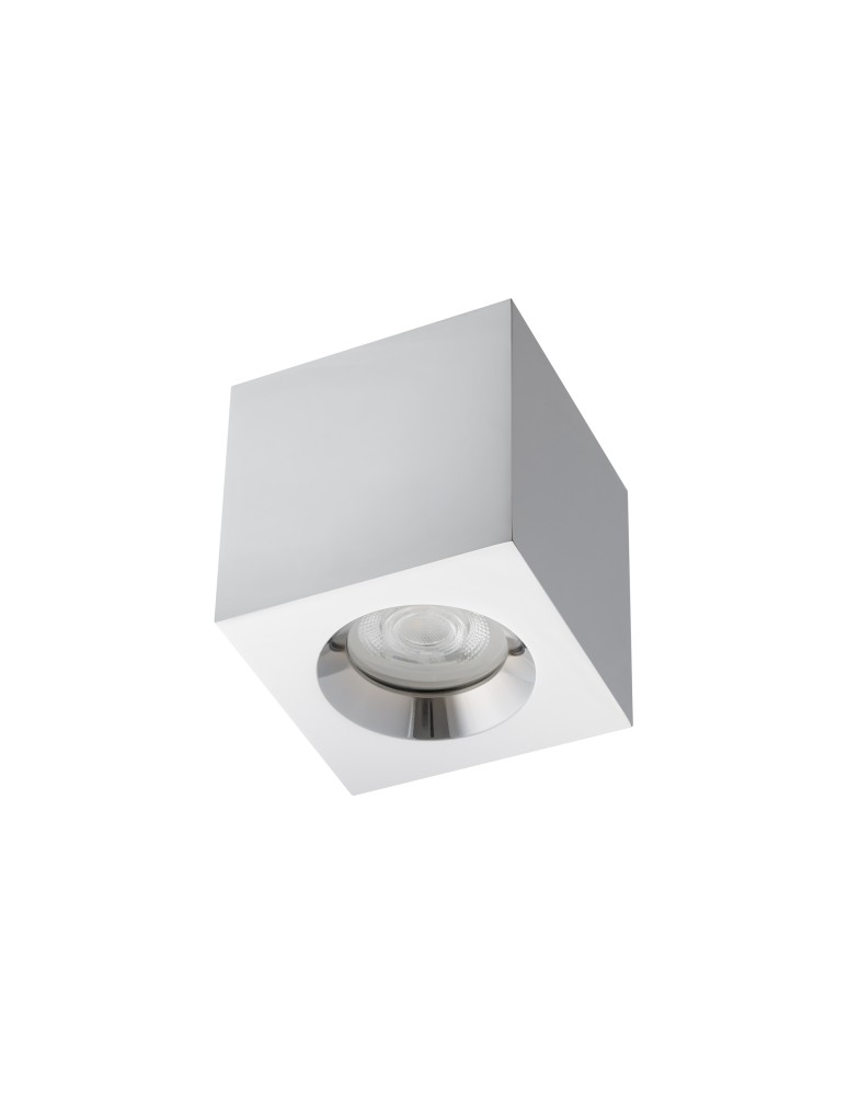 Hermetic ceiling luminaires - Nowodvorski PARANA Surface-mounted Max wattage 15W only LED GU10 IP44 Chrome 10717 - product kolory-swiatla.pl 3