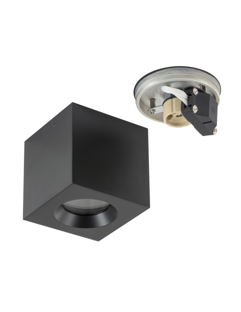 Hermetic ceiling luminaires - Nowodvorski PARANA Surface-mounted Max wattage 15W only LED GU10 IP44 Black 10718 - product kolory-swiatla.pl 5