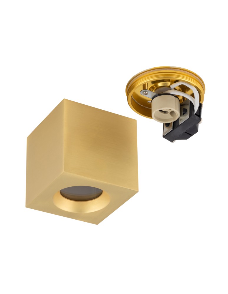Hermetic ceiling luminaires - Nowodvorski PARANA Surface-mounted Max wattage 15W only LED GU10 IP44 Brass 10720 - product kolory-swiatla.pl 5