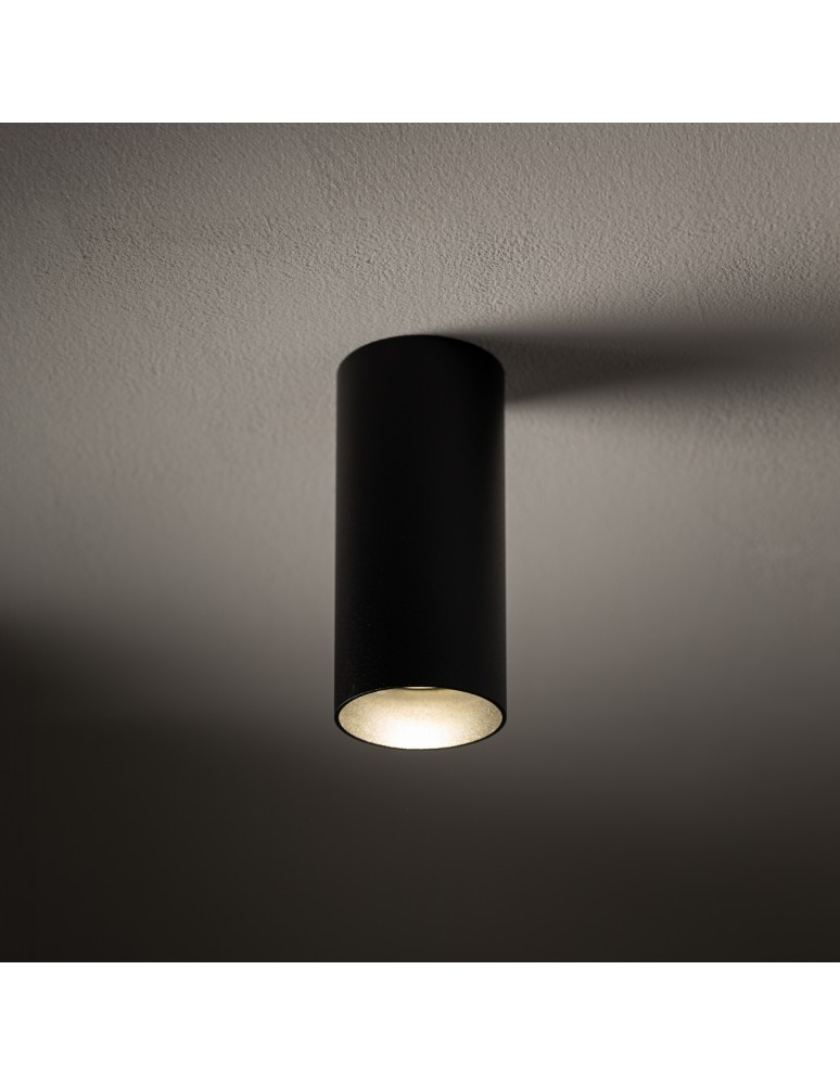 Round ceiling luminaires - Nowodvorski MONO S Surface-mounted Max wattage 10W only LED GU10 Black 10778 - product kolory-swiatla.pl 2