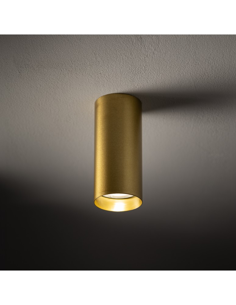 Round ceiling luminaires - Nowodvorski MONO S Surface-mounted Max wattage 10W only LED GU10 Brass 10780 - product kolory-swiatla.pl 2