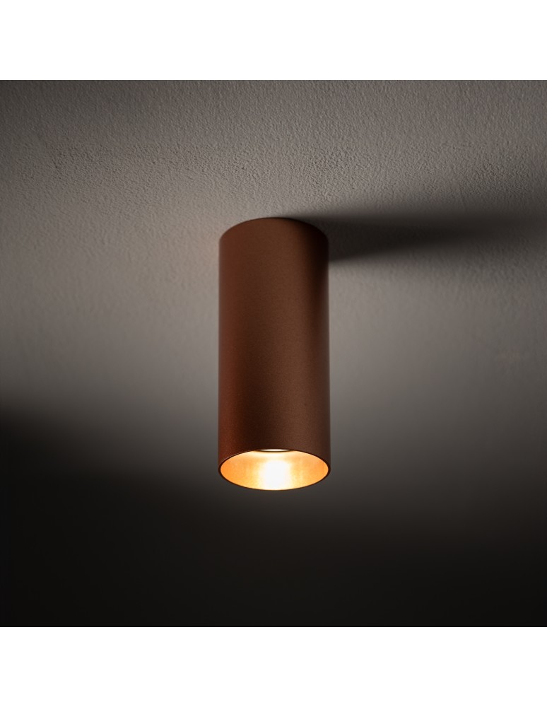 Round ceiling luminaires - Nowodvorski MONO S Surface-mounted Max wattage 10W only LED GU10 Satin Copper 10781 - product kolory-swiatla.pl 2