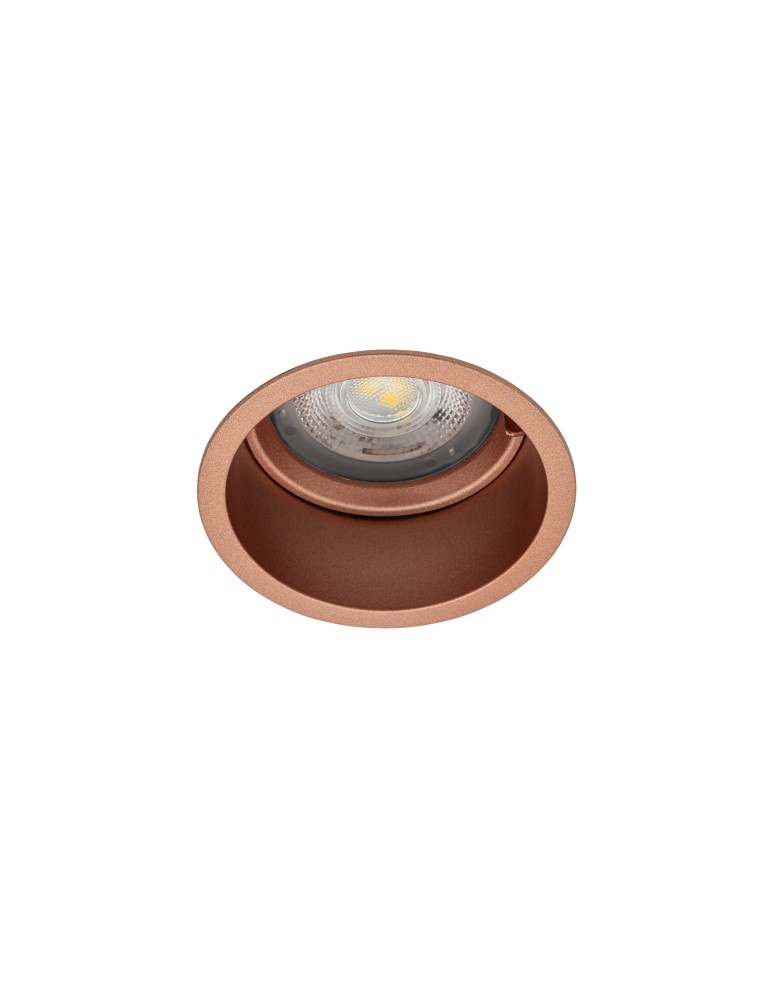Round flush-mounted lamps - Nowodvorski CUP Flush Mounted Max wattage 10W only LED GU10 Satin Copper 10792 - product kolory-swiatla.pl 4