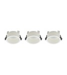 Round flush-mounted lamps - Nowodvorski CUP 3 PC SET Flush mount Max wattage 10W only LED GU10 White 10793 - product 1