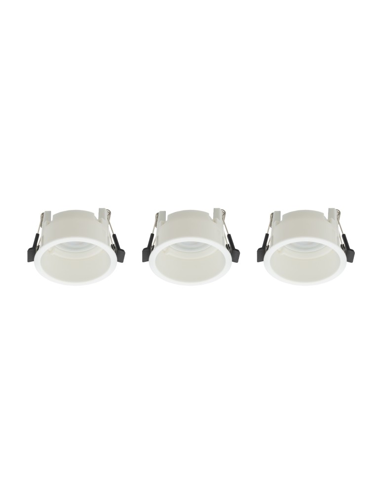 Round flush-mounted lamps - Nowodvorski CUP 3 PC SET Flush mount Max wattage 10W only LED GU10 White 10793 - product kolory-swiatla.pl 1