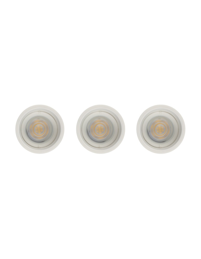 Round flush-mounted lamps - Nowodvorski CUP 3 PC SET Flush mount Max wattage 10W only LED GU10 White 10793 - product kolory-swiatla.pl 3