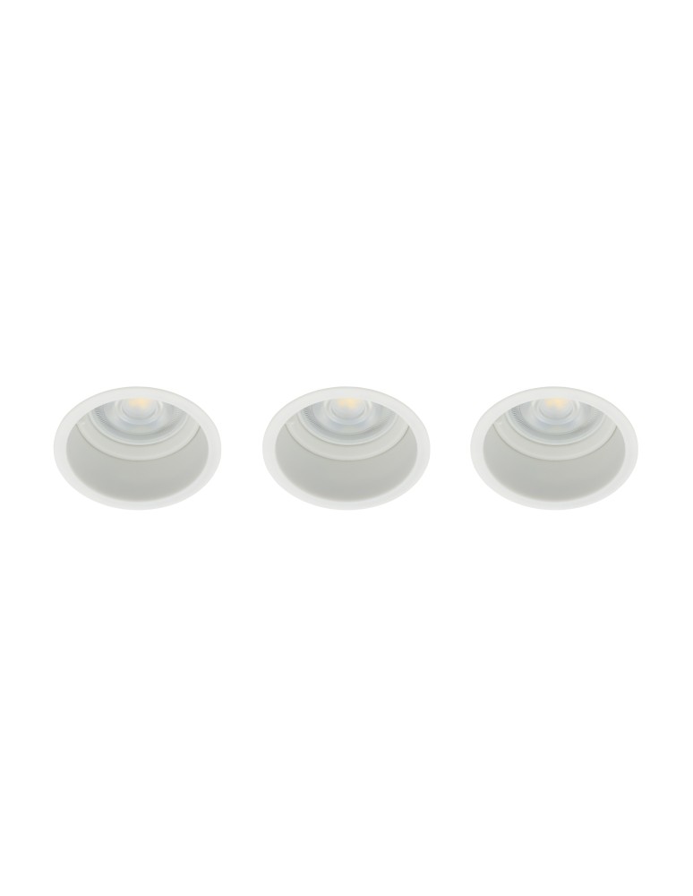 Round flush-mounted lamps - Nowodvorski CUP 3 PC SET Flush mount Max wattage 10W only LED GU10 White 10793 - product kolory-swiatla.pl 4