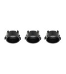 Round flush-mounted lamps - Nowodvorski CUP 3 PC SET Flush mount Max wattage 10W only LED GU10 Black 10794 - product 1