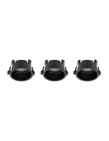 Nowodvorski CUP 3 PC SET Flush mount Max wattage 10W only LED GU10 Black 10794