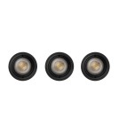 Round flush-mounted lamps - Nowodvorski CUP 3 PC SET Flush mount Max wattage 10W only LED GU10 Black 10794 - product 3