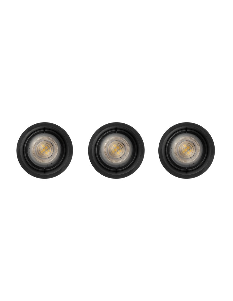 Round flush-mounted lamps - Nowodvorski CUP 3 PC SET Flush mount Max wattage 10W only LED GU10 Black 10794 - product kolory-swiatla.pl 3