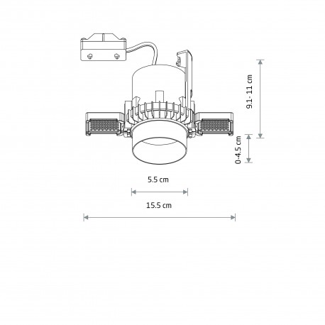 Nowodvorski MONO SLIDE TRIMLESS Downlights Podtynkowa Max moc 10W only LED GU10 Biały 10802