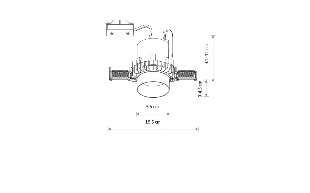 Nowodvorski MONO SLIDE TRIMLESS Downlights Podtynkowa Max moc 10W only LED GU10 Satynowy złoty 10805