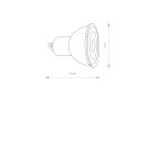 LED GU10 230V bulbs - Nowodvorski REFLECTOR LED, GU10, R50, 7W, DIMMABLE GU10 R50 Max power 7W LED 4000K Black 10997 - product 2