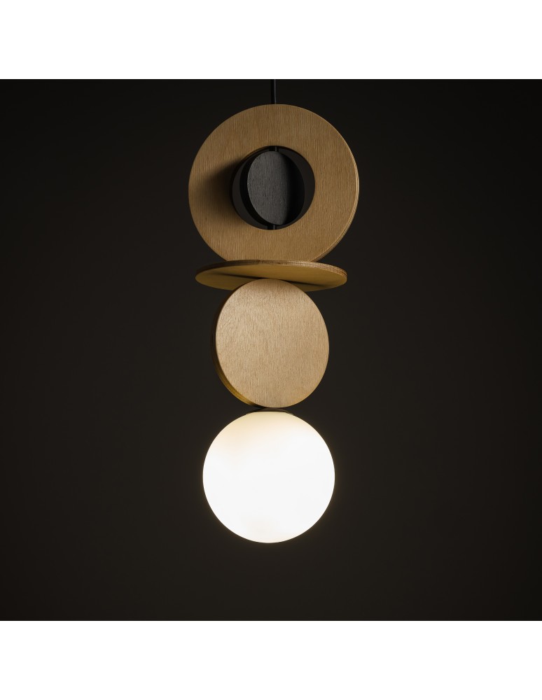 Single pendant lamps - Nowodvorski DROPS WOOD A Ceiling lamps Pendant lamps Max wattage 12W only LED G9 Natural wood 11173 - product kolory-swiatla.pl 2