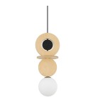 Single pendant lamps - Nowodvorski DROPS WOOD A Ceiling lamps Pendant lamps Max wattage 12W only LED G9 Natural wood 11173 - product 3
