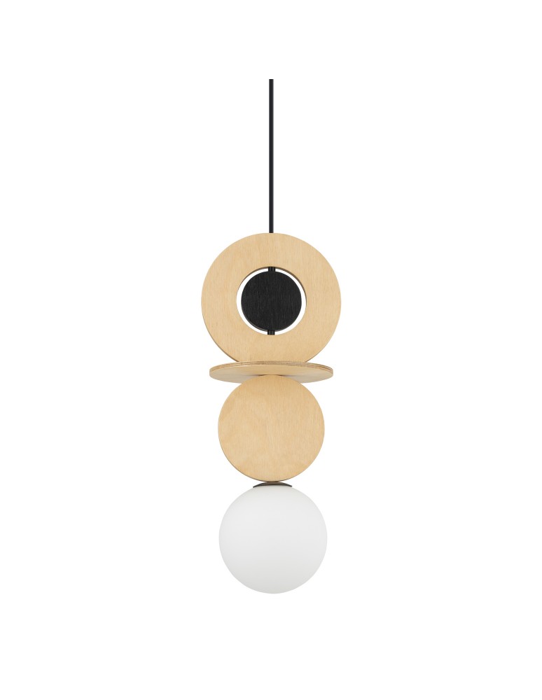 Single pendant lamps - Nowodvorski DROPS WOOD A Ceiling lamps Pendant lamps Max wattage 12W only LED G9 Natural wood 11173 - product kolory-swiatla.pl 3