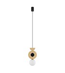 Single pendant lamps - Nowodvorski DROPS WOOD B Ceiling lamps Pendant lamps Max wattage 12W only LED G9 Natural wood 11174 - product 1