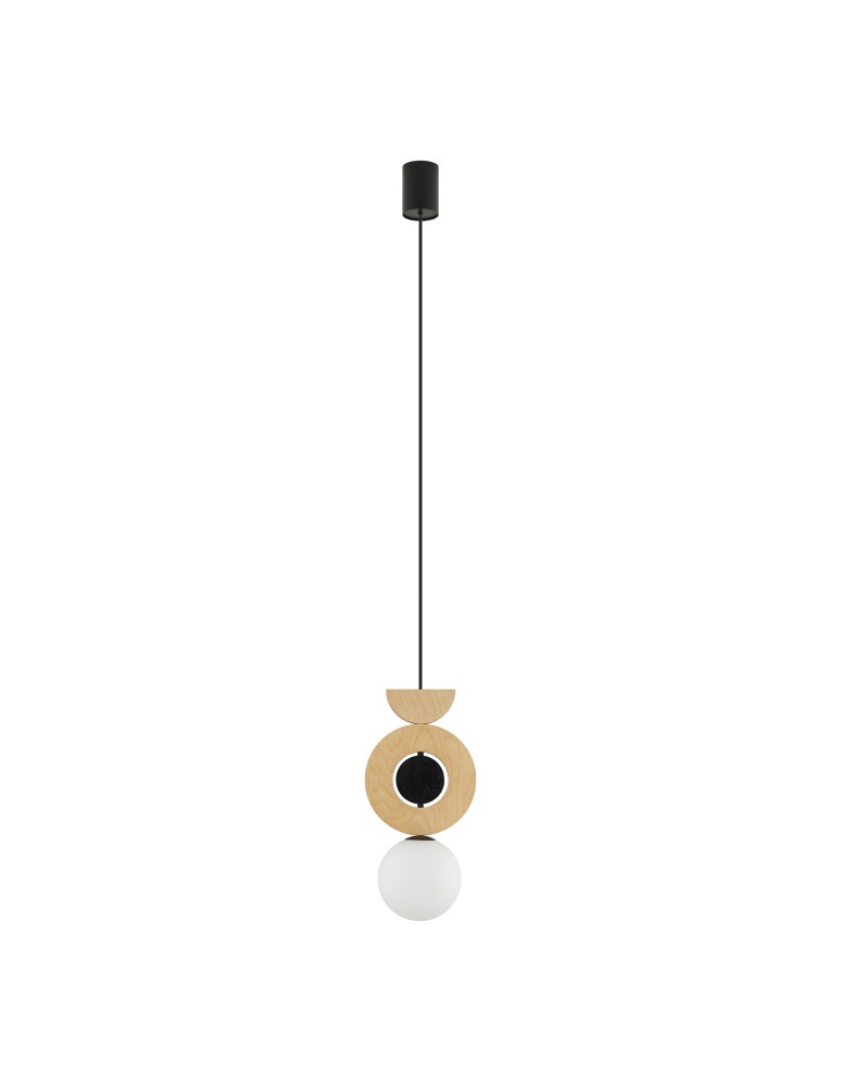 Single pendant lamps - Nowodvorski DROPS WOOD B Ceiling lamps Pendant lamps Max wattage 12W only LED G9 Natural wood 11174 - product kolory-swiatla.pl 1