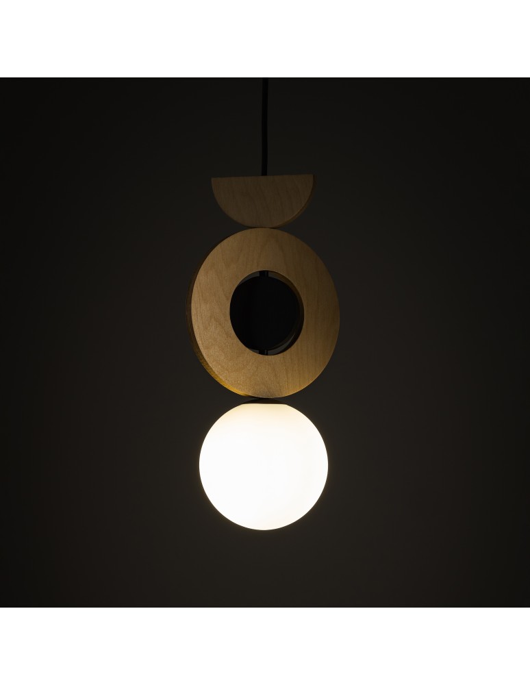 Single pendant lamps - Nowodvorski DROPS WOOD B Ceiling lamps Pendant lamps Max wattage 12W only LED G9 Natural wood 11174 - product kolory-swiatla.pl 2