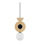 Single pendant lamps - Nowodvorski DROPS WOOD B Ceiling lamps Pendant lamps Max wattage 12W only LED G9 Natural wood 11174 - product 3