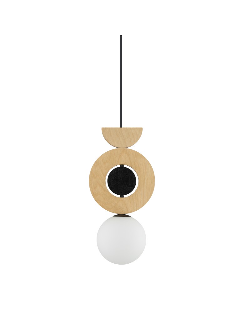Single pendant lamps - Nowodvorski DROPS WOOD B Ceiling lamps Pendant lamps Max wattage 12W only LED G9 Natural wood 11174 - product kolory-swiatla.pl 3
