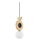 Single pendant lamps - Nowodvorski DROPS WOOD B Ceiling lamps Pendant lamps Max wattage 12W only LED G9 Natural wood 11174 - product 4