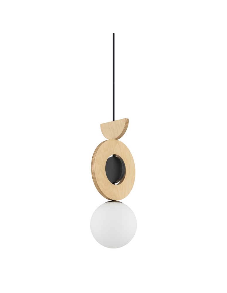 Single pendant lamps - Nowodvorski DROPS WOOD B Ceiling lamps Pendant lamps Max wattage 12W only LED G9 Natural wood 11174 - product kolory-swiatla.pl 4