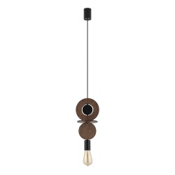 Nowodvorski DROPS WOOD C  Lampy sufitowe Lampy wiszące Max moc 25W only LED E27  Ciemne drewno 11175