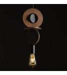 Single pendant lamps - Nowodvorski DROPS WOOD C Ceiling lamps Pendant lamps Max wattage 25W only LED E27 Dark wood 11175 - product 2