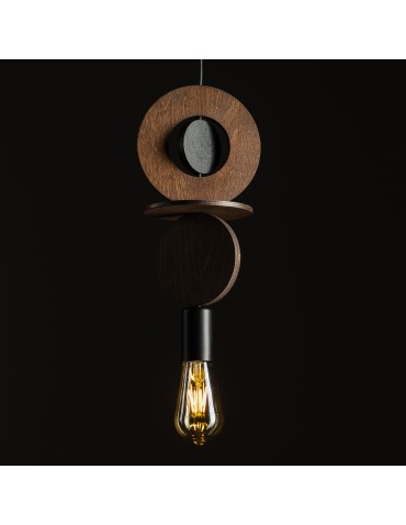 Nowodvorski DROPS WOOD C Ceiling lamps Pendant lamps Max wattage 25W only LED E27 Dark wood 11175 - product 2