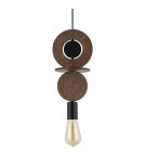 Single pendant lamps - Nowodvorski DROPS WOOD C Ceiling lamps Pendant lamps Max wattage 25W only LED E27 Dark wood 11175 - product 3