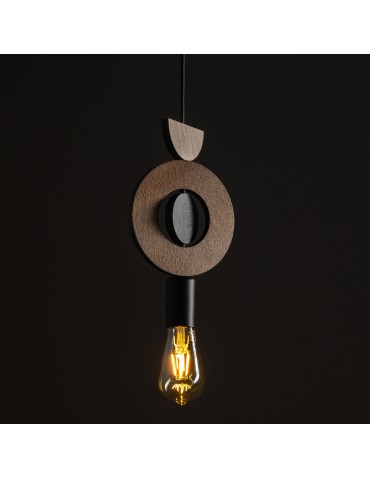 Nowodvorski DROPS WOOD D Ceiling lamps Pendant lamps Max wattage 25W only LED E27 Dark wood 11176 - product 2