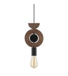 Single pendant lamps - Nowodvorski DROPS WOOD D Ceiling lamps Pendant lamps Max wattage 25W only LED E27 Dark wood 11176 - product 3