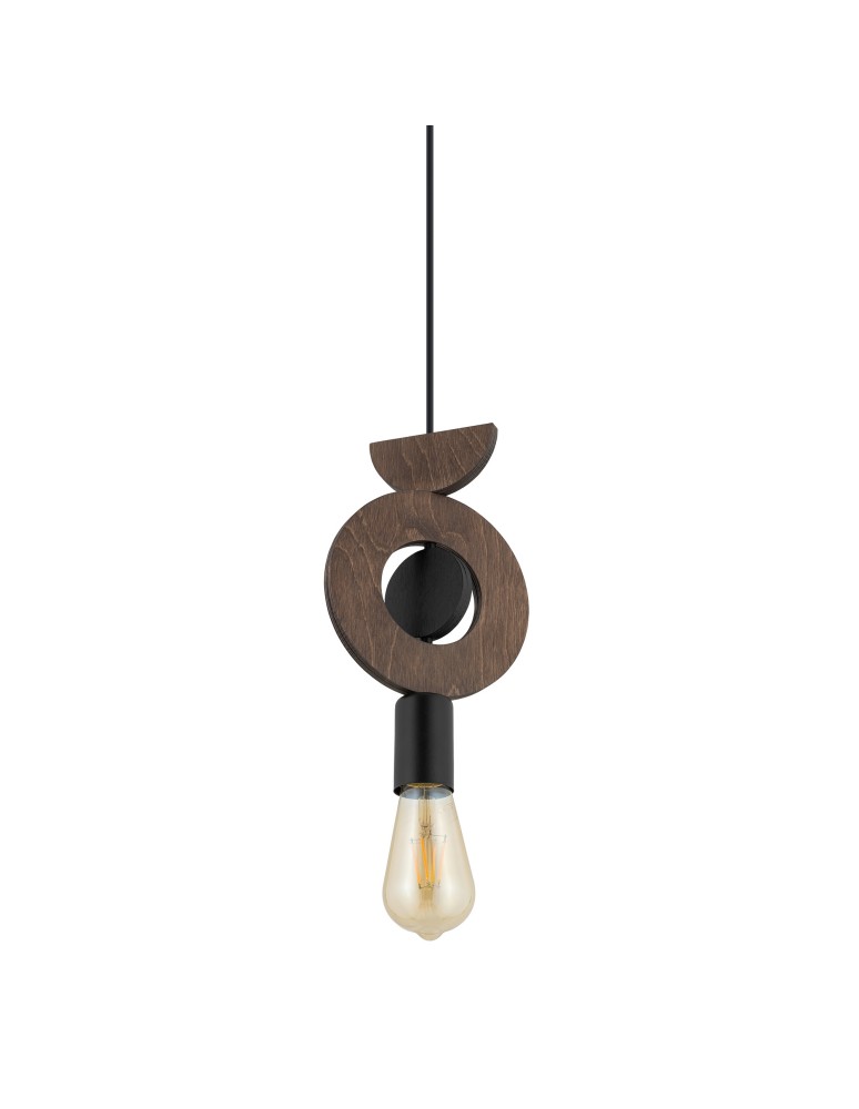Single pendant lamps - Nowodvorski DROPS WOOD D Ceiling lamps Pendant lamps Max wattage 25W only LED E27 Dark wood 11176 - product kolory-swiatla.pl 4